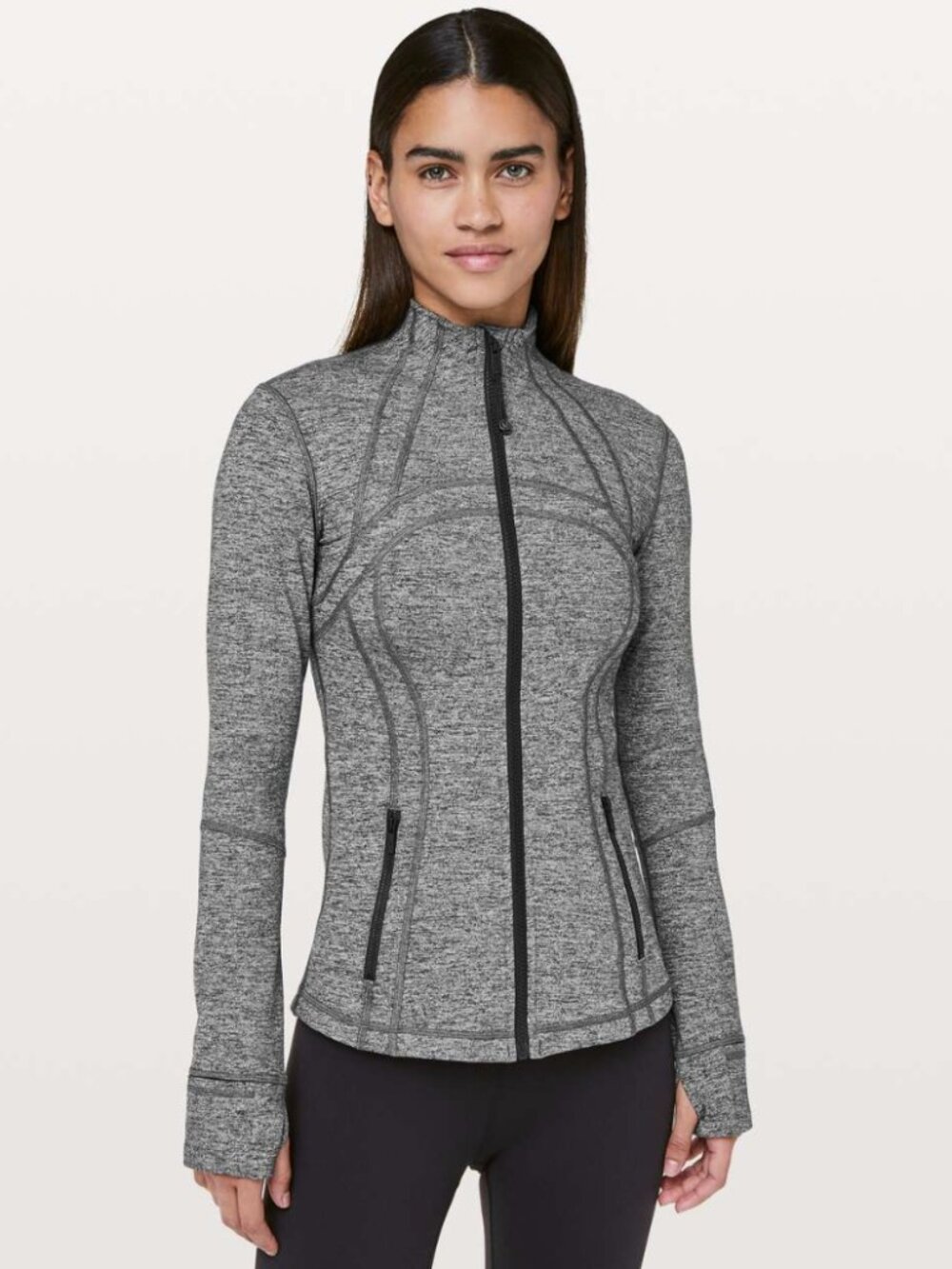 Lululemon Define Jacket Heathered Black Size 10 Luon